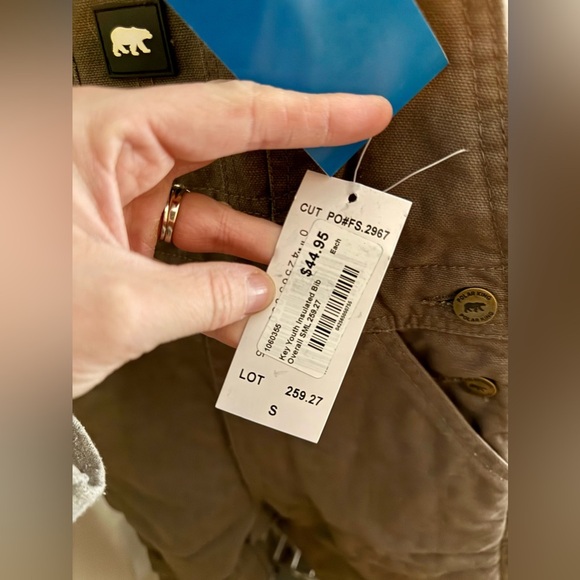 Polar King Boys Insulated Duck Bib Overalls Youth S Brown Outdoors - Picture 5 of 8